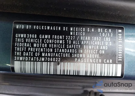 2018 Volkswagen Beetle 2.0T Coast/2.0T S from USA, damaged, VIN 3VWFD7AT5JM706022